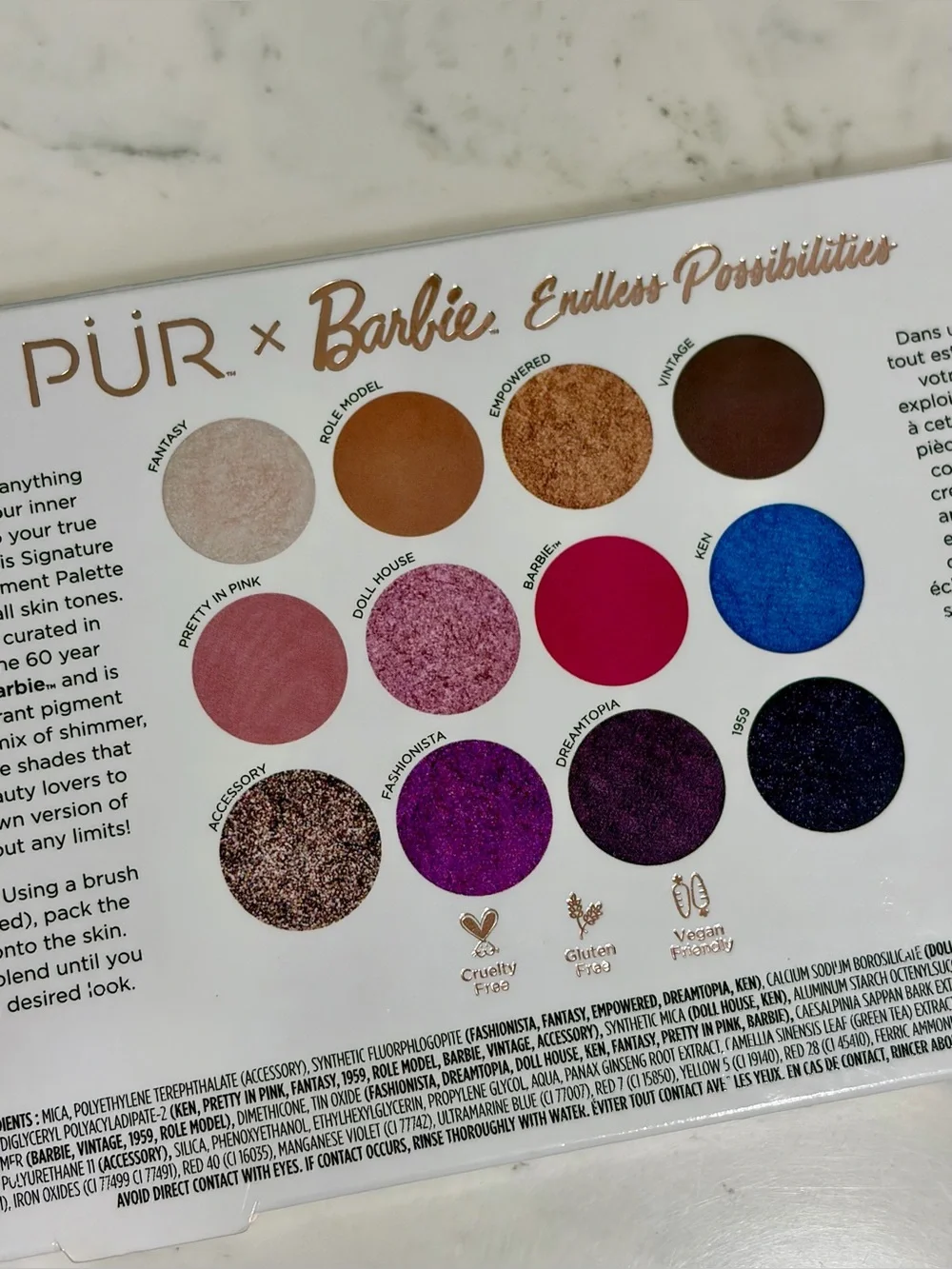 PÜR X Barbie LE Endless Possibilities Pressed Pigments Eyeshadow Palette, NIB 💖